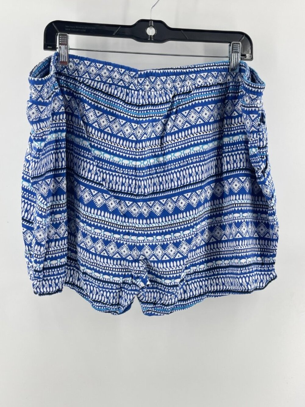 Old Navy Blue White Pattern Pull On Paper Bag Drawstring Waist Shorts Size XXL - Picture 4 of 13